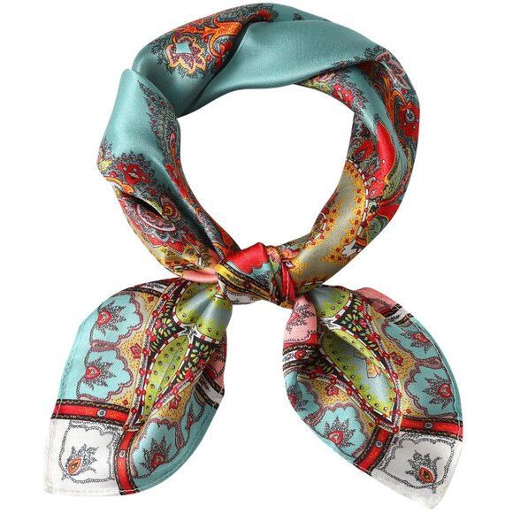 Small square paisley scarf 21" x 21" - Picture 2 of 6